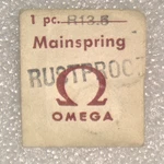 Genuine Omega R13.5 Mainspring Rustproof Alloy Watch Part Nos Switzerland. Fixed Price $10.00.