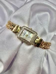 Vintage Jules Jergensen Since 1740 Gold Tone Tank Watch Mother Of Pear Dial. Fixed Price $350.00.
