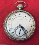 1917 Illinois Jewels Pocket Watch (the Autocrat) 12S Gold Filled Case Running. Fixed Price $325.00.