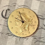 Vintage Jules Jurgensen Men's Coin Dial Watch Movement 17 Jewels Good Balance. Fixed Price $45.00.