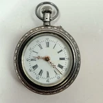 Antique 800 Silver Woman Swiss Pocket Watch Runs. Fixed Price $99.00.