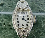 14KT White Gold Diamond 0.15 Ctw Ladies Antique Elgin Watch. Fixed Price $452.00.