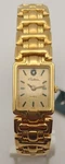 Nos Bulova 92F98 Ladies Goldtone Tank Watch Diamond Accent Luxury Jewelry Piece. Fixed Price $119.00.