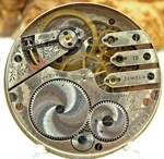 Antique Pocket Watch Movement Elgin Gr 247 3 Finger Pr Label Louis Constant. Fixed Price $79.00.