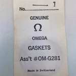Genuine Omega Back Gasket No. Ass't #OM-G281.. Fixed Price $16.20.
